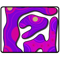 Purple Graffiti Double Sided Fleece Blanket (medium) 