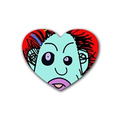 Caveman Rubber Coaster (heart)  by Valentinaart