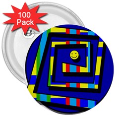 Maze 3  Buttons (100 Pack)  by Valentinaart