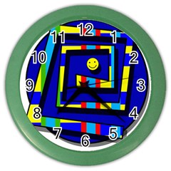 Maze Color Wall Clocks by Valentinaart