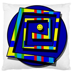 Maze Large Flano Cushion Case (one Side) by Valentinaart