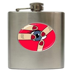 Poke In The Eye Hip Flask (6 Oz) by Valentinaart