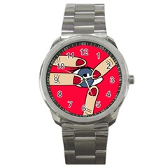 Poke In The Eye Sport Metal Watch by Valentinaart