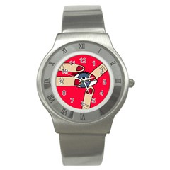 Poke In The Eye Stainless Steel Watch by Valentinaart