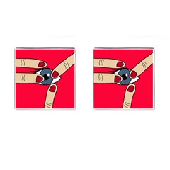 Poke In The Eye Cufflinks (square) by Valentinaart