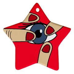 Poke In The Eye Star Ornament (two Sides)  by Valentinaart