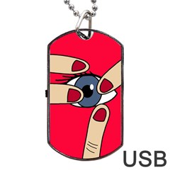 Poke In The Eye Dog Tag Usb Flash (one Side)