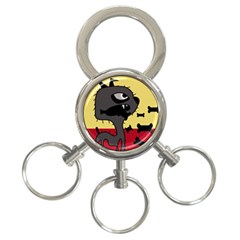 Angry Little Dog 3-ring Key Chains by Valentinaart