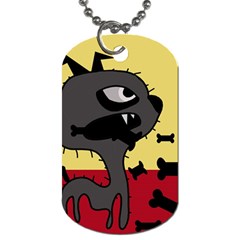 Angry Little Dog Dog Tag (two Sides) by Valentinaart