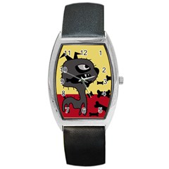 Angry Little Dog Barrel Style Metal Watch by Valentinaart