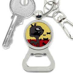 Angry Little Dog Bottle Opener Key Chains by Valentinaart