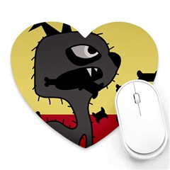 Angry Little Dog Heart Mousepads by Valentinaart