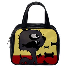 Angry Little Dog Classic Handbags (one Side) by Valentinaart