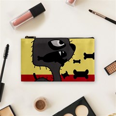 Angry Little Dog Cosmetic Bag (small)  by Valentinaart