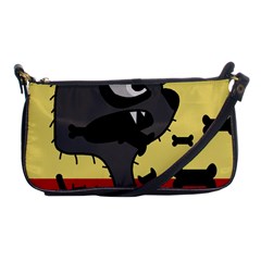 Angry Little Dog Shoulder Clutch Bags by Valentinaart