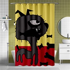 Angry Little Dog Shower Curtain 48  X 72  (small)  by Valentinaart