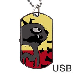 Angry Little Dog Dog Tag Usb Flash (one Side)