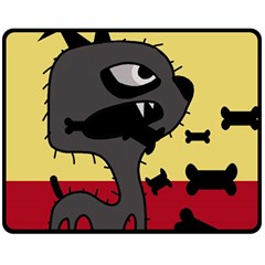 Angry Little Dog Double Sided Fleece Blanket (medium) 