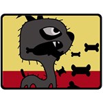 Angry little dog Double Sided Fleece Blanket (Large)  80 x60  Blanket Back