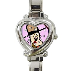 Police Heart Italian Charm Watch by Valentinaart