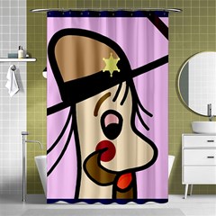 Police Shower Curtain 48  X 72  (small)  by Valentinaart