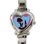 Sea monster Heart Italian Charm Watch Front