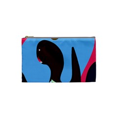 Sea Monster Cosmetic Bag (small)  by Valentinaart