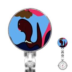 Sea Monster Stainless Steel Nurses Watch by Valentinaart