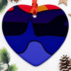 Waves Ornament (heart)  by Valentinaart