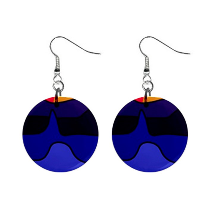 Waves Mini Button Earrings