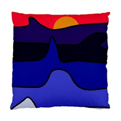 Waves Standard Cushion Case (one Side) by Valentinaart