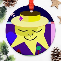 Mr  Sun Ornament (round)  by Valentinaart