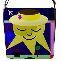 Mr  Sun Flap Messenger Bag (s) by Valentinaart