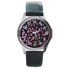 Japanese Tree  Round Metal Watch by Valentinaart