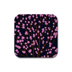 Japanese Tree  Rubber Square Coaster (4 Pack)  by Valentinaart