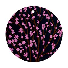 Japanese Tree  Round Ornament (two Sides)  by Valentinaart