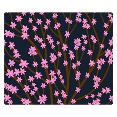 Japanese Tree  Double Sided Flano Blanket (small) 