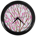 Cherry tree Wall Clocks (Black) Front