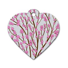 Cherry tree Dog Tag Heart (One Side)