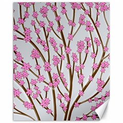 Cherry Tree Canvas 11  X 14   by Valentinaart