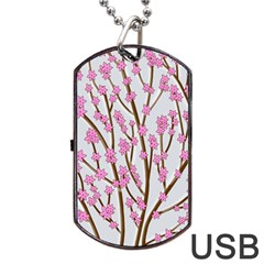 Cherry Tree Dog Tag Usb Flash (two Sides) 