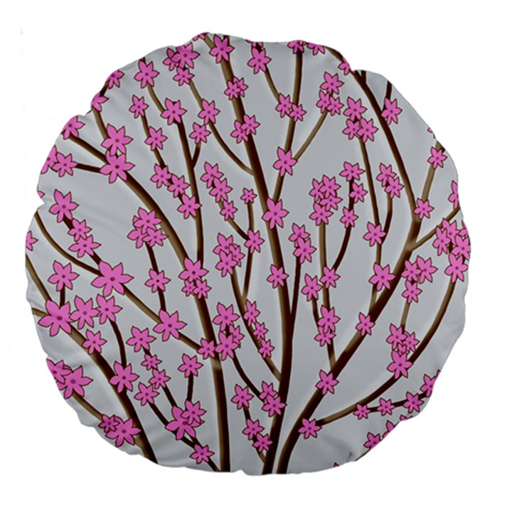 Cherry tree Large 18  Premium Round Cushions