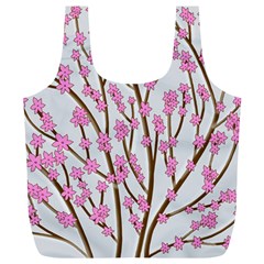 Cherry Tree Full Print Recycle Bags (l)  by Valentinaart