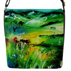 Abstract Landscape Flap Messenger Bag (s) by artistpixi