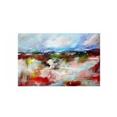 Red Abstract Landscape Satin Wrap by artistpixi