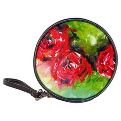 Floral  Red On Green Classic 20-cd Wallets