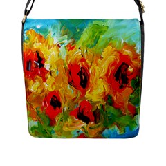  Sunflowers  Flap Messenger Bag (l) 