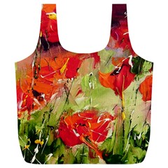 Abstract Poppys  Full Print Recycle Bags (l) 