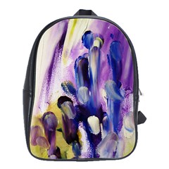 Purple Abstract Print  School Bags(large) 