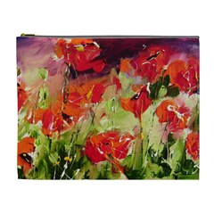 Abstact Poppys Art Print Cosmetic Bag (xl)